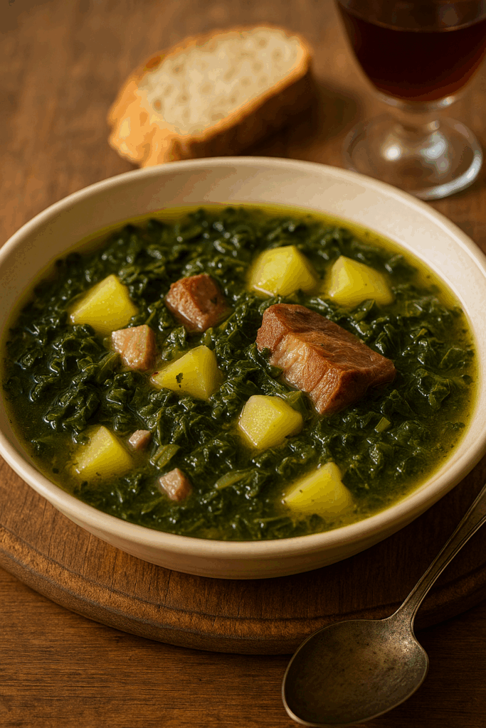 Tradicionalna čorba od raštana sa suvim mesom i krompirom